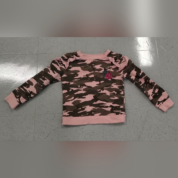 Hudson Camouflage Rose Ruffle Sweatshirt Size 4T - Picture 2 of 12